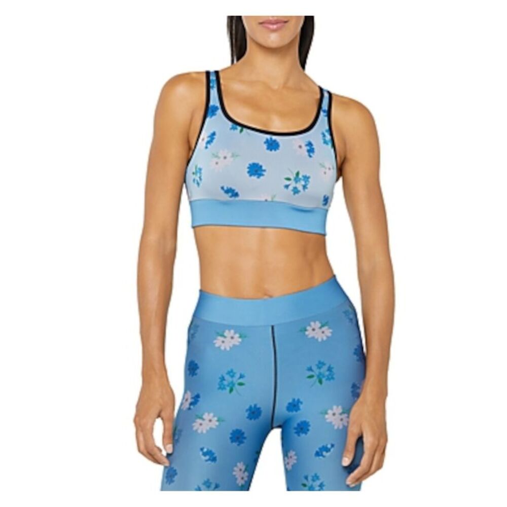 COR Intimates Blue Floral Sports Bra XS